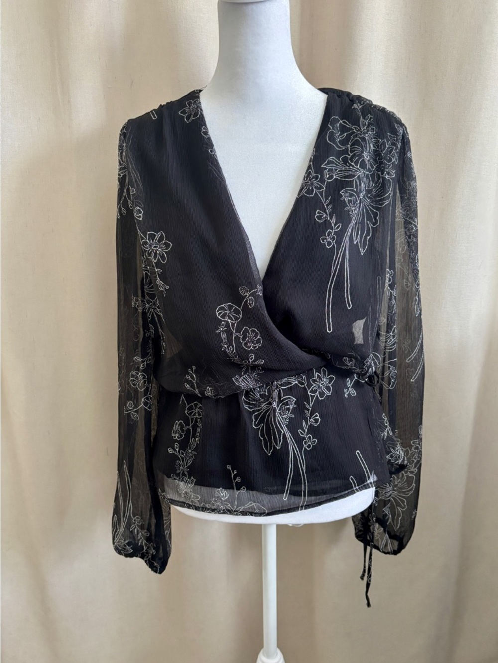 Lovestitch Floral Wrap Blouse | M